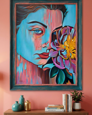 Alternative view of Emotive Beauty In Bloom – Original oil painting