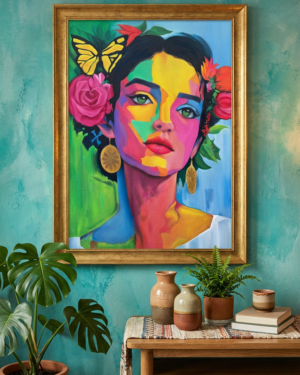 Alternative view of Radiant Woman in Bloom Grace - Original Oil Painting