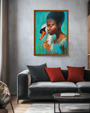Alternative view of Silent Soul Bond - Original Oil Painting