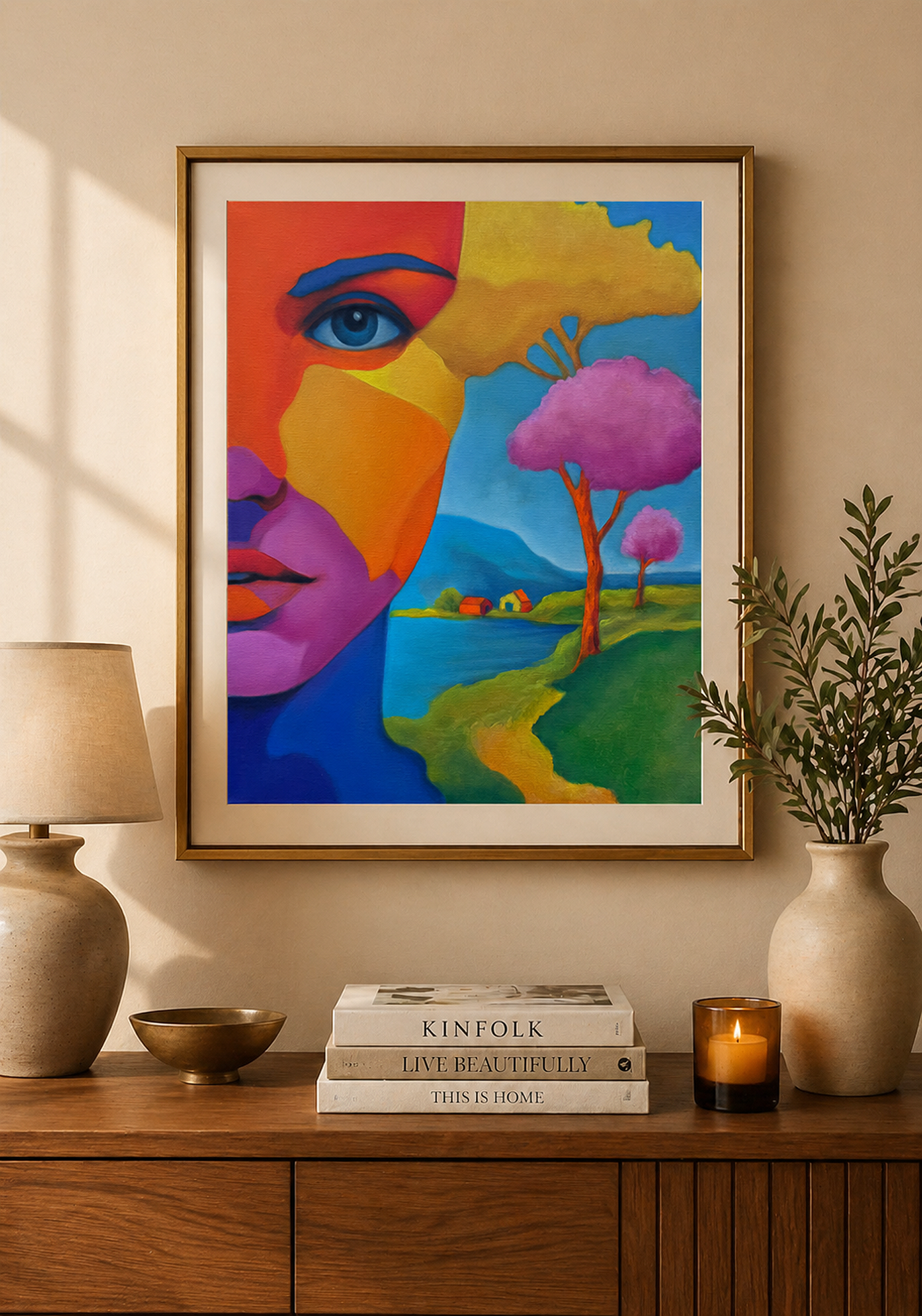 Dreamscape Within Her Gaze Original oil painting - Image 2