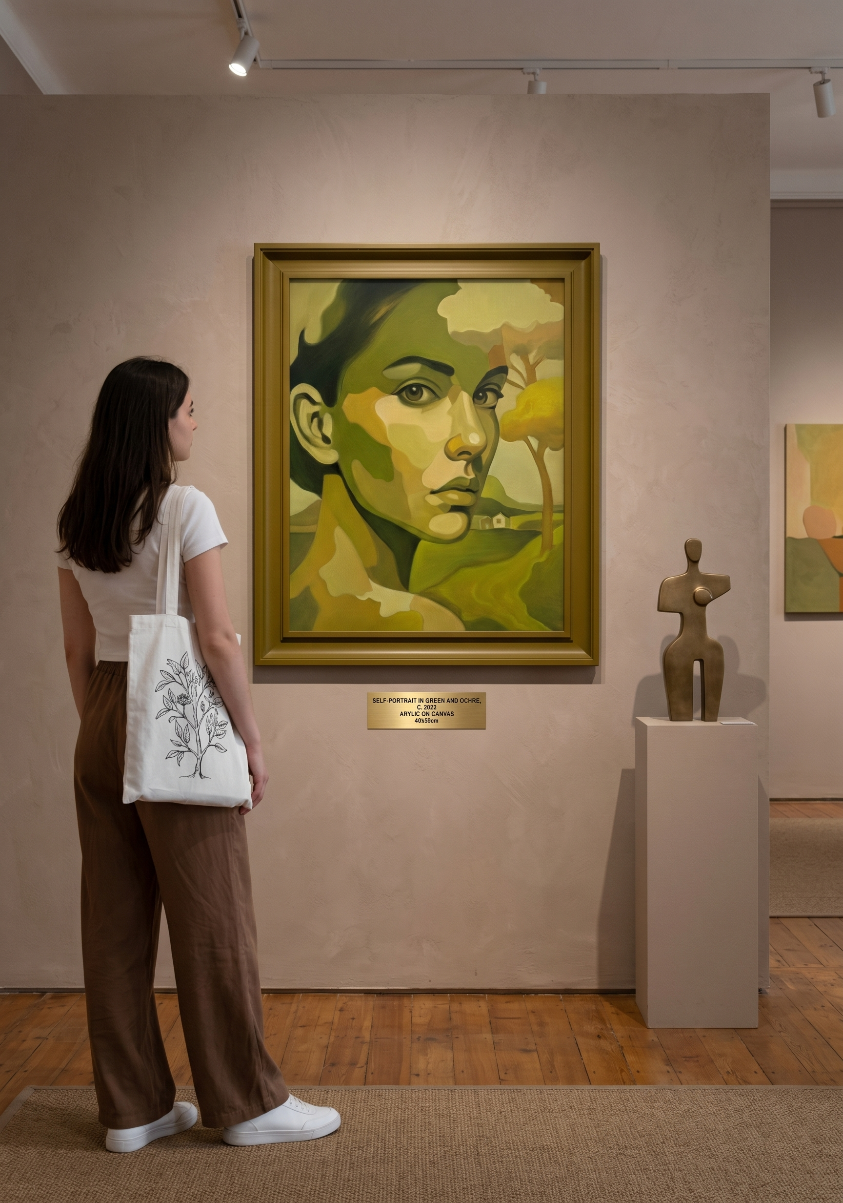 Emerald Gaze Through Nature Original oil painting - Image 4
