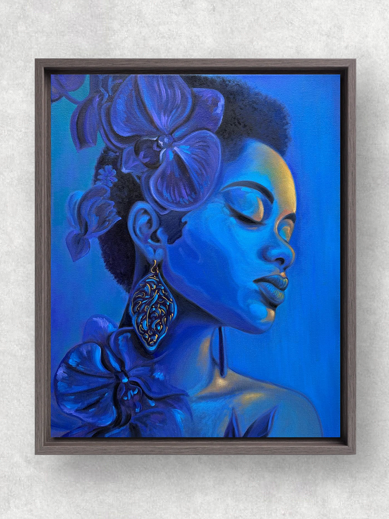Midnight Orchid Reverie - Original oil painting - Image 2
