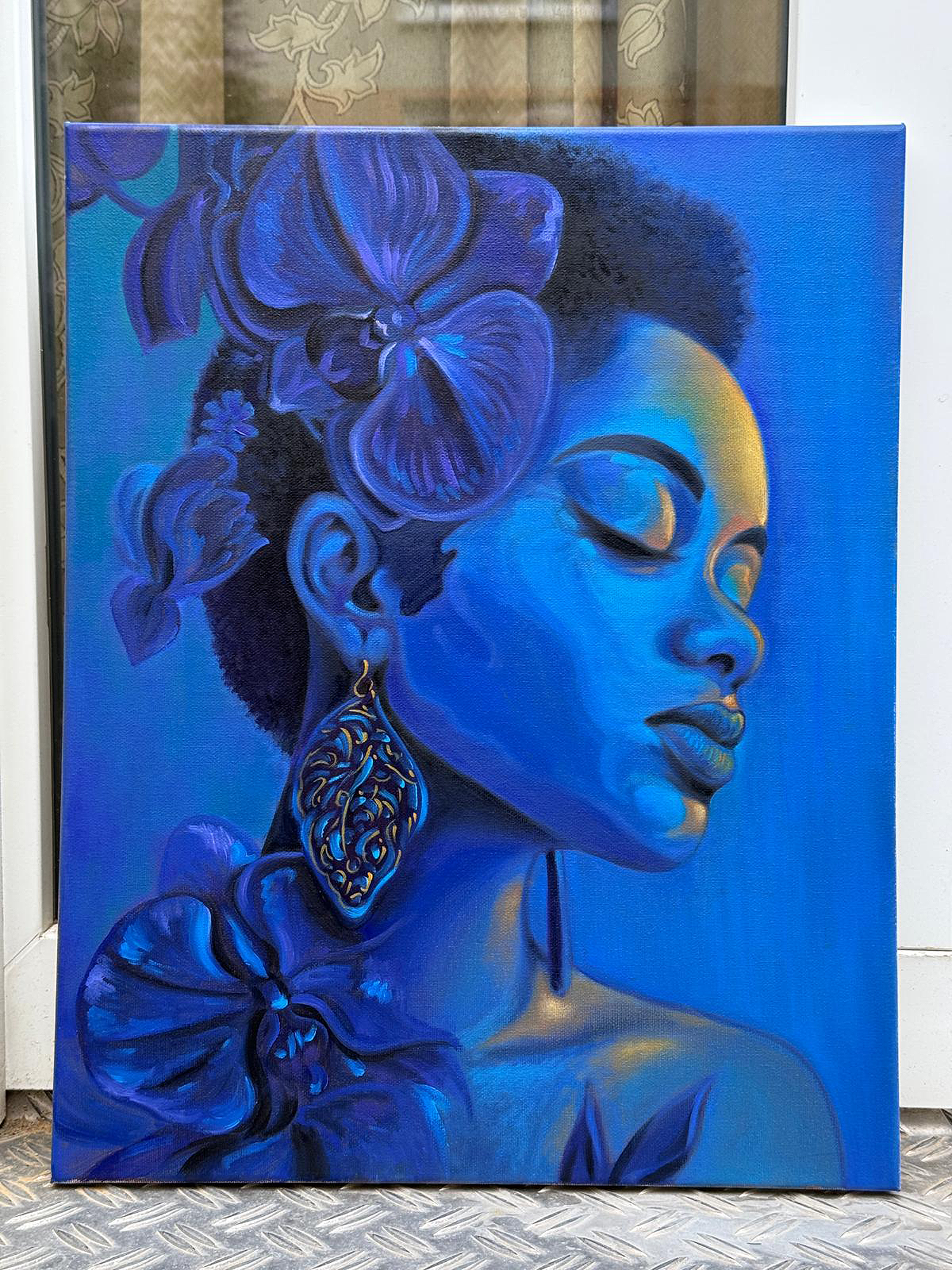 Midnight Orchid Reverie - Original oil painting - Image 3