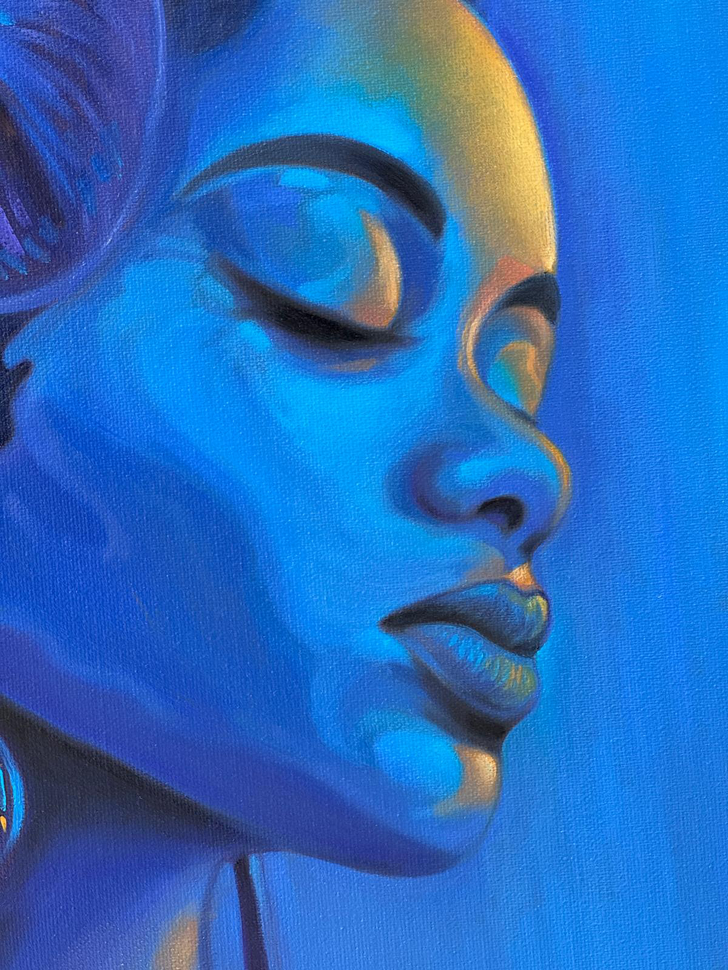 Midnight Orchid Reverie - Original oil painting - Image 4