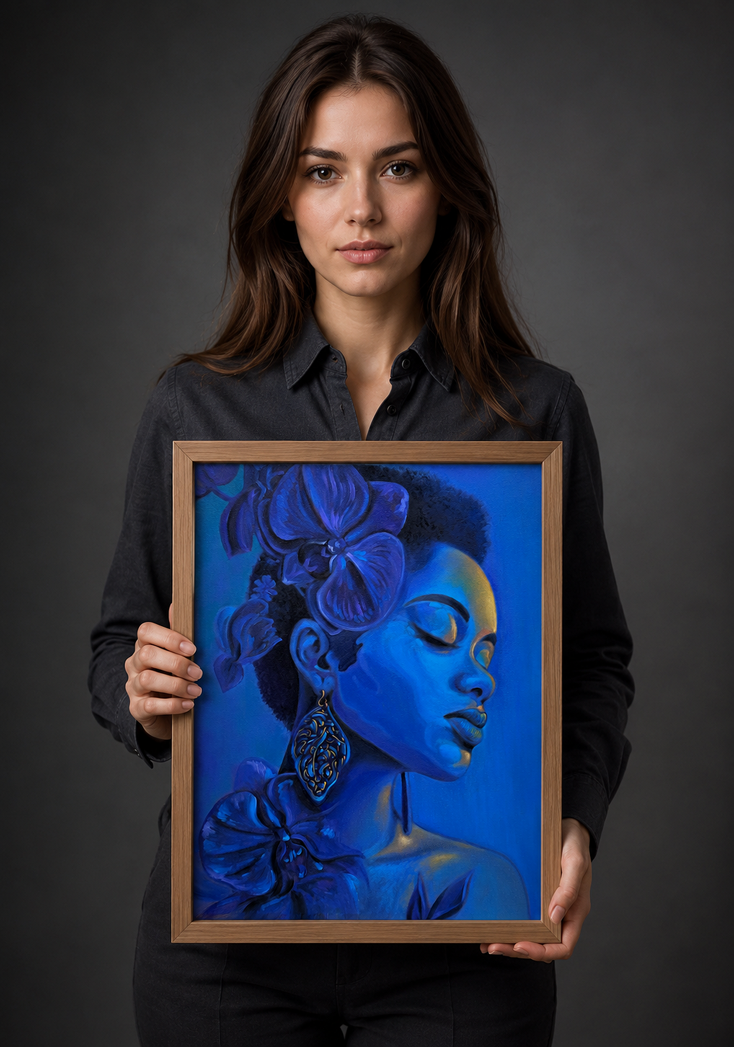 Midnight Orchid Reverie - Original oil painting - Image 8