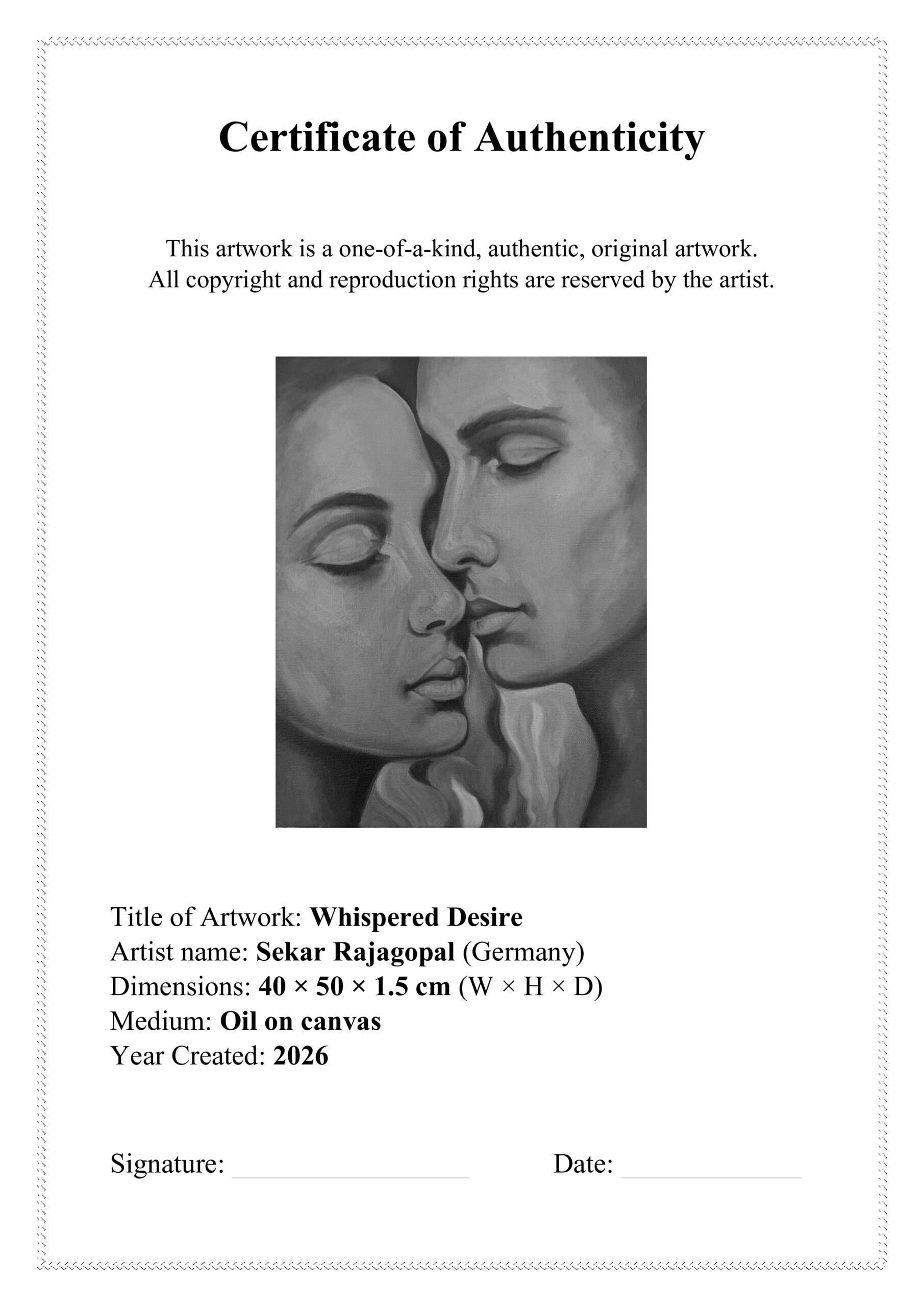 Whispered Desire - Original oil painting - Image 10