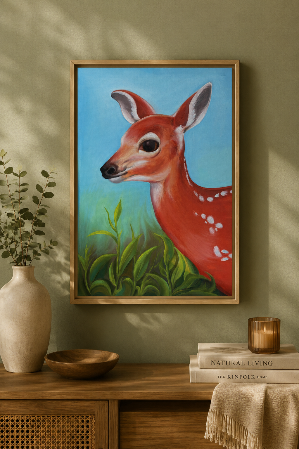 Whispering Fawn Dream - Original Oil Painting - Image 2