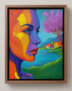Alternative view of Whispers by the Lake - Original oil painting