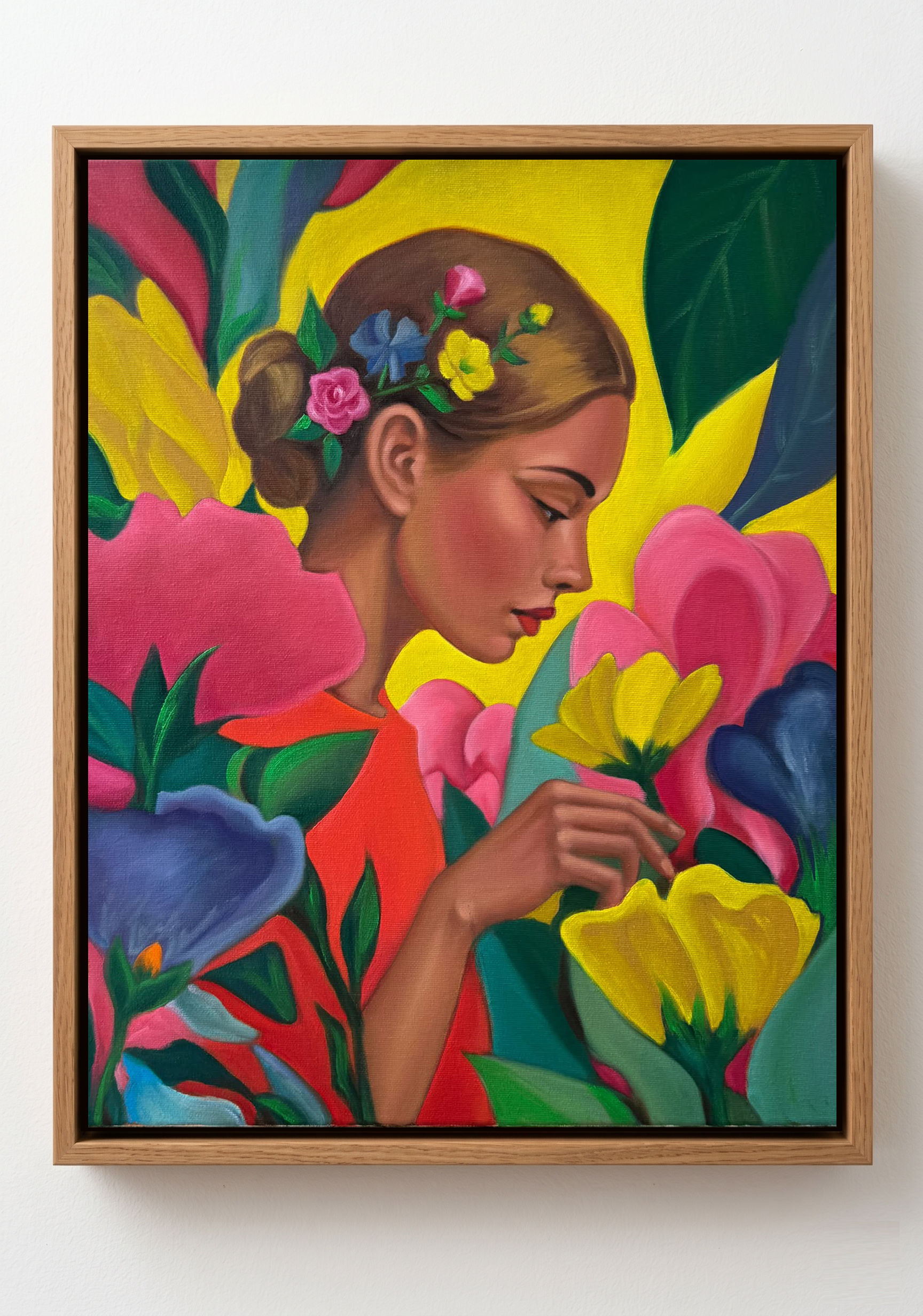 Whispers Among Blossoms – Original Oil Painting - Image 2