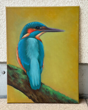Alternative view of Kingfisher Painting - Original oil painting